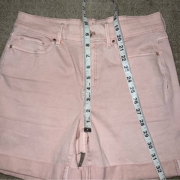 White House Black Market WHBM High Rise Tinted Rolled Hem 5inch Shorts Pink 0 - Picture 4 of 7